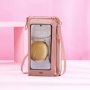 Touchscreen Mobile Phone Bag Women's Anti-theft Multifunctional Wallet All-match Transparent Mobile Coin Purse Crossbody Clutch Bag