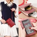 large capacity multi-functional solid color fashion touch screen shoulder small bag crossbody phone bag for women