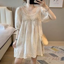 Korean women's slimming age-reducing loose dress spring long bubble sleeve jacket a generation of hair