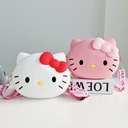Kid Bag KT Kitty Kitty Change Children Cute Cartoon Internet Popular Student Shoulder Bag Gift Silicone Bag