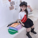 Children's waist bag candy color boys and girls shoulder crossbody bag casual fashion baby decorative bag chest bag