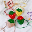 Children's Bag Strawberry Bag Fashion Trendy Chain Crossbody Shoulder Bag Cute Princess Girl Small Satchel