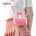 Genuine Authorized Sanrio Hello Kitty Silicone Crossbody Bag Cartoon Student Melody Puzzle Decompression Coin Purse