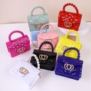 Factory Supply Handbag Candy Color Shoulder Crossbody Mini Chain Key Pearl Portable Jelly Bag