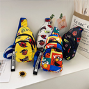 Children's bag crossbody shoulder bag boys' chest bag Korean cartoon canvas Sesame Street coin purse