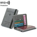 跨境RFID防盗刷护照包PU皮套简约时尚多功能证件包出国旅行护照夹