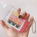 日韩简约网红透明卡包学生便携式公交证件银行卡保护套闪粉零钱包