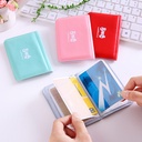 Cute Bow Card Holder 12 Card Holder pvc Women's Solid Color Card Holder Fashionable Simple Korean Style Card Holder Gift