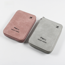 Zipper Passport Bag Multifunctional RFID Anti-theft Brush Outbound Travel Storage Bag Simple Passport Holder