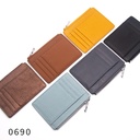 Ultra-thin Leather Zipper Double-sided Card Holder Driver's License Card Wallet Head Layer Cowhide Coin Purse Certificate Card Holder Spot