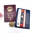 Retro tape recorder creative passport set 3D three-dimensional passport abroad travel passport holder ID card bag