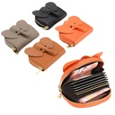 The first layer of cowhide elephant nose organ card bag niche design ladies INS cute coin purse