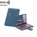跨境2023新款护照包 出国旅行RFID护照夹 韩版简约搭扣超薄证件包