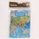 World map three-dimensional passport holder fashion passport set identity card set passport bag overseas travel supplies