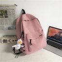 Spring Street Fashionable Schoolbag for Men and Women Students Simple Large Capacity Backpack Travel Nylon Bag