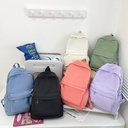 Casual Large Capacity Backpack ins Style Travel Backpack Girls Korean Solid Color Simple Junior High School Student Schoolbag