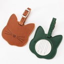 Leather PU luggage tag fashion trendy cat luggage tag aircraft check boarding pass factory spot