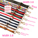 In Stock Color Strip Wide Shoulder Strap Adjustable Women's Bag Accessories Bag Strap Ethnic Style Woven Shoulder Strap Crossbody Color Belt