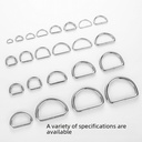 Luggage hardware accessories manufacturers D-buckle metal semi-ring D-shaped buckle iron ring D-shaped horseshoe buckle