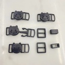 Pet plastic accessories buckle cat buckle square three-speed adjustment buckle square ancient pet buckle cat face buckle