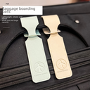 Airport special pu leather luggage tag anti-loss information registration card schoolbag hanging decoration card set card bag