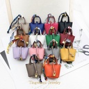 Fashion Bag Pendant High-end Leather Car Keychain Hanging Cute Creative Headset Bag Women's Bag Jewelry