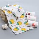 Six layers 25x 50cm cotton children's towel Class A baby printed gauze children's towel bath towel soft absorbent towel