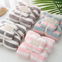 Coral Fleece Wide Warp Knitted Towel Bath Towel Two-Piece Set Soft Absorbent Hand Gift Bath Wipe Face Towel