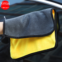 Car wash towel high density coral fleece thickened car towel absorbent double-sided fleece cloth cleaning towel LOGO