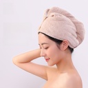 Women's pineapple plaid double-layer shower cap quick-drying strong absorbent thickened home bag hair drying towel towel