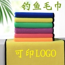 coral fleece fishing towel double-sided cleaning towel thick absorbent non-stick bait LOGO