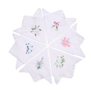 High-grade 60 yarn handkerchief butterfly flower embroidery lace pure cotton Women's embroidered handkerchief