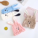 Adult Coral Fleece Rabbit Ear Dry Hair Cap Women's Cute Soft Water Absorbent Strong Hair Wrapping Dried Hair Towel