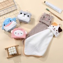 Coral Fleece Hand Towel Cute Cat Square Towel Kitchen Hanging Hand Towel Thickened Absorbent Soft Hand Towel