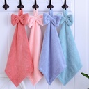 Factory towel bow coral fleece square towel kitchen bathroom dishcloth handkerchief baby cute towel