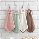 Sunflower towel coral fleece thickened hanging absorbent towel kitchen cleaning cloth