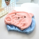 Cartoon bear hair-drying cap microfiber absorbent quick-drying towel shower cap hair-wiping headscarf