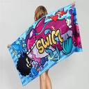 Quick-drying bath towel microfiber double-sided velvet outdoor swimming beach portable absorbent reactive printing beach towel