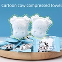 Shangguan Q cute calf disposable compressed towel face towel travel extra thick portable face towel small square towel