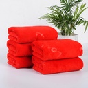 Embossed Happy Red Towel Hand Gift Wedding Gift Towel Coral Fleece Lace Thickened Towel