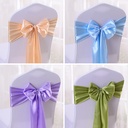 wedding decorations satin ribbon ribbon banquet chair back Flower chair cover bow chair strap