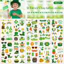 St Patrick's Day Tattoo Sticker Irish National Day Shamrock Children's Cartoon Party Sticker