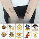 Supply Waterproof Pirate tattoo Treasure Hunt Funny Bronzing Children's Cartoon tattoo Sticker