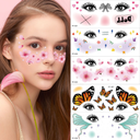 Supply Waterproof Tattoo Sticker Sweet Spice Blush Face Sticker Party Makeup Holiday Ball Tattoo Sticker