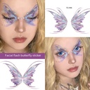 Butterfly Wings Tattoo Paper Sticker Face Glitter Eye Corner Face Sticker Accessories Waterproof Children's Eye Makeup Advanced Sense Collarbone