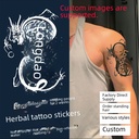 Herbal tattoo stickers plant semi-permanent wash off tattoo juice spot juice arm for men and women