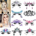 PARTYJOY Face Patch Face Patch Face Patch Makeup Eyebrow Face Diamond Patch Eyebrow Diamond Patch Face Patch Diamond Tattoo Patch