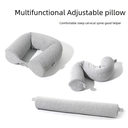 Cylindrical twist pillow memory foam U-shaped pillow can be bent travel lunch break neck pillow waist pillow