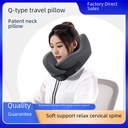 Memory Foam U-shaped Pillow Storage Aircraft Travel Pillow Magnetic Cloth Neck Pillow Creative U-shaped Pillow Spot