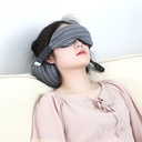 Eye mask two-in-one U-shaped pillow sweat cloth foam particle neck pillow home Nap Travel portable pillow
